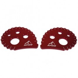 Grand arbre à cames de roue arrière de moto de trialen couleur rouge