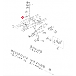 Rear brake hose guide GASGAS TXT 2