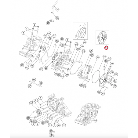 Grauer Kupplungsdeckel GASGAS TXT Trial ab 2019