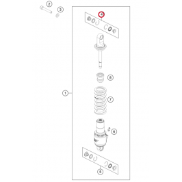 Kit rotula superior amortiguador TECH - GASGAS Racing - GP desde 2023 2
