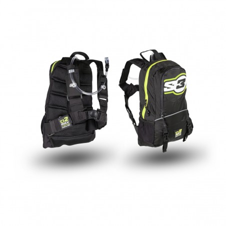 Yellow Hydration Backpack S3 O2 max for Trial and Enduro