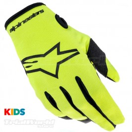 Gloves Alpinestars Radar Youth - Kids yellow