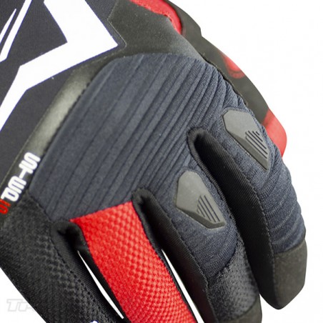 Gants d'essai MOTS STEP6 noir et rouge