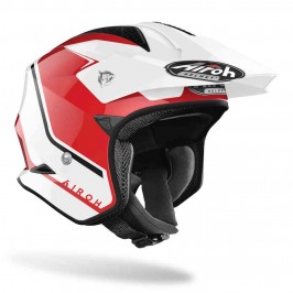Casco Trial Airoh TRR S White - Red GLOSS