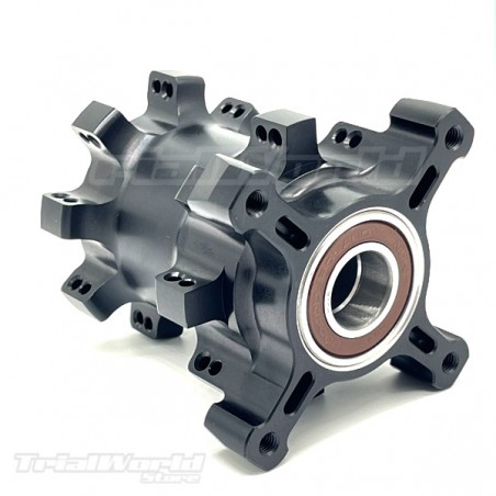 Front hub assembly machined black Morad 32-spoke - 20mm axle