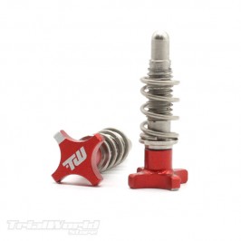 Regulador Trialworld rojo para manetas AJP y Braktec de Trial