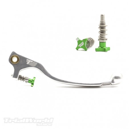 Maneta de freno trial gris Braktec - AJP con regulador verde