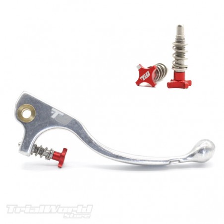 Short brake lever trialgray Braktec - AJP with red adjuster