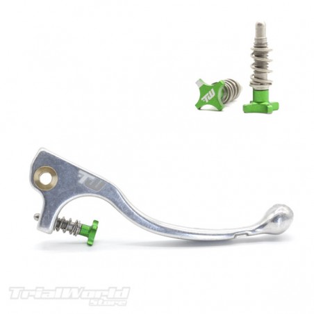 Maneta de freno corta trial gris Braktec - AJP con regulador verde