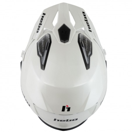 Casco Trial Hebo Zone 5 Monocolor Blanco