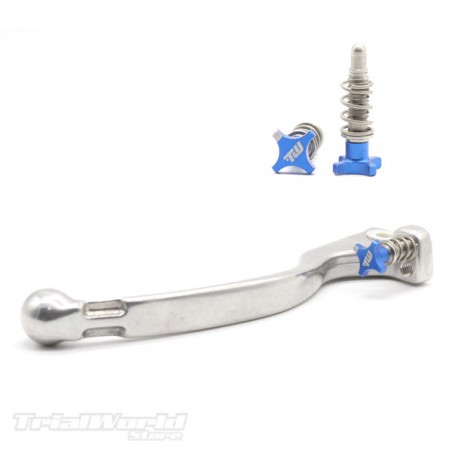 Maneta de freno trial gris Braktec - AJP con regulador azul