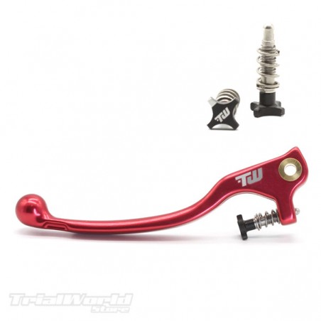 Maneta de embrague trial rojo Braktec - AJP con regulador negro