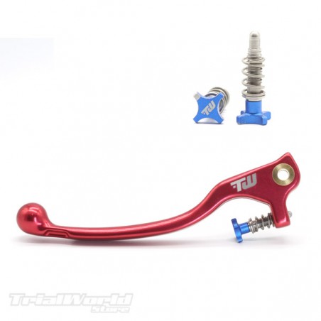 trial Braktec AJP Levier d'embrayage rouge - avec réglage bleu