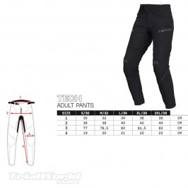 Pantalón trial Hebo TECH negro 2