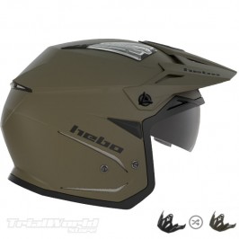 Casque Trial Hebo Zone 5 DUO vert kaki 2