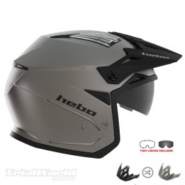Trial Helmet Hebo Zone 5 DUO Gray