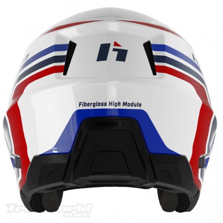 Casco trial Hebo Zone PRO Classic Blanco Tricolor