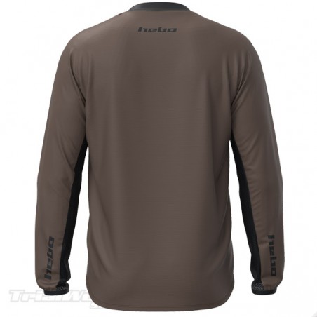Camiseta trial Hebo TECH marron tierra 2025