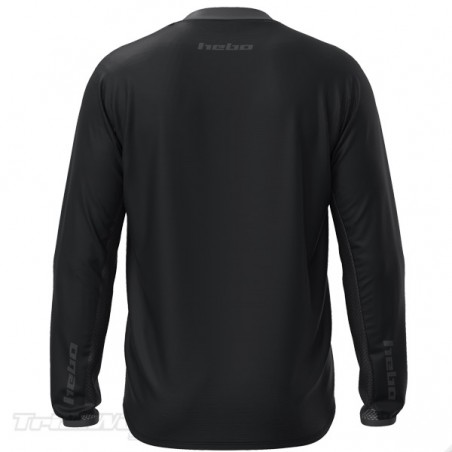 Camiseta trial Hebo TECH NEGRO 2025
