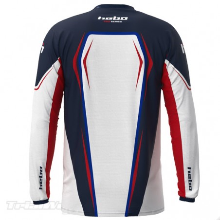 Camiseta trial Hebo PRO RETRO BLANCO 2025