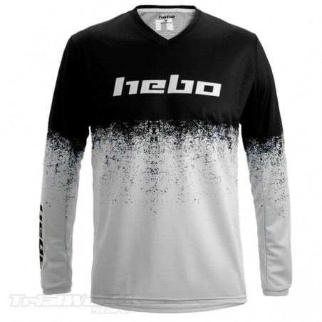 Camiseta Hebo PRO Trial V Dripped JUNIOR blanco