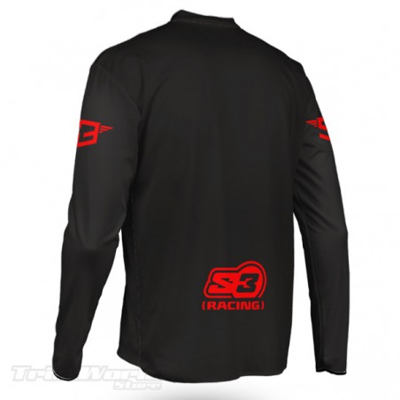 Camiseta trial S3 Team rojo y negro