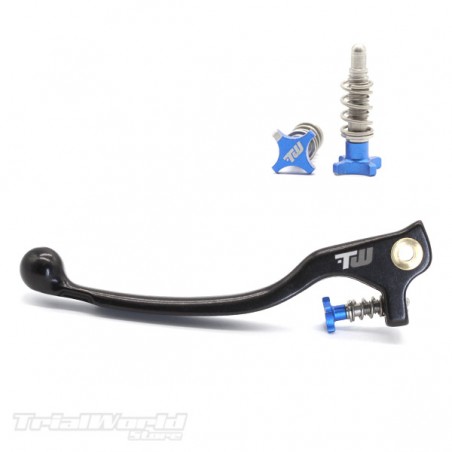 trial Braktec AJP Levier d'embrayage court noir - avec réglage bleu