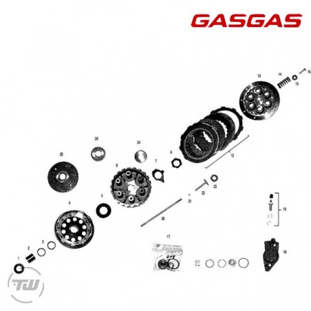 despiece embrague GASGAS Trial 1994 - 2003