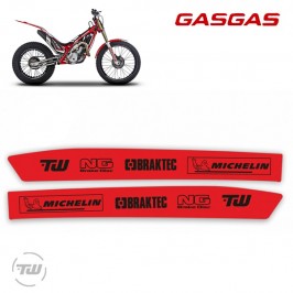Autocollants pour bras oscillant GASGAS TXT 2002 - 2018 PROTECT GRIP en rouge