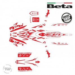 Kit di adesivi BETA EVO PROTECT GRIP in bianco e rosso