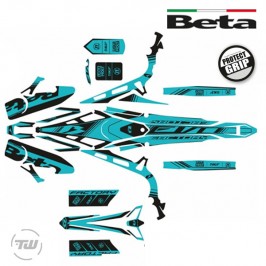 Kit d'autocollants BETA EVO PROTECT GRIP en bleu et noir