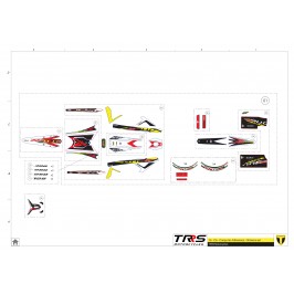 Jeu complet d'autocollants originaux TRRS RR 2025 - No. 1 vues éclatées