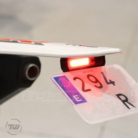 License plate holder with battery light for TRRS ONE - TRRS XTRACK | TWR7006