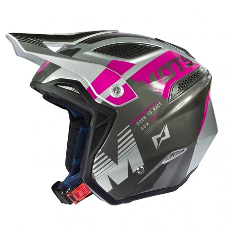 Casco trial MOTS Go2 rosa - MT6218