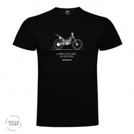 Camiseta azul marino casual TRIALWORLD Climbing Rocks