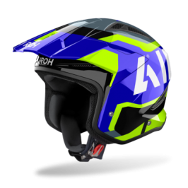 Casque Airoh TRR II Jupiter Bleu Jaune Brillant 2