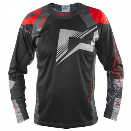 Camiseta Trial MOTS Step6 negra y roja - Talla M