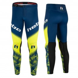 Pantaloni Hebo RACE PRO TRIAL blu e giallo - Taglia L
