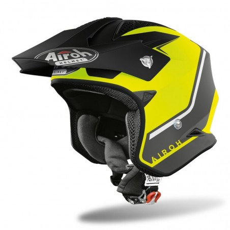 Trial Helmet Airoh TRR S Yellow - Black GLOSS - Size XL