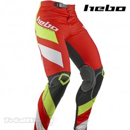 Pantaloni da trial Hebo Race Pro rosso e giallo - Taglia L