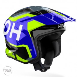 Casco Airoh TRR II Jupiter Blue Yellow Gloss