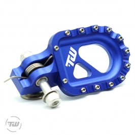 Aluminum motorcycle footpegs from trialTW PARTS blue 2