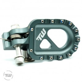 Repose-pieds moto en aluminium de trialTW PARTS gris 2