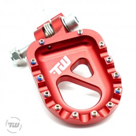 Repose-pieds moto en aluminium de trialTW PARTS rouge 2