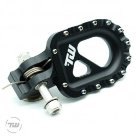 Aluminium-Motorrad-Fußrasten von trialTW PARTS schwarz 2