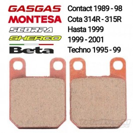 Pastillas de freno Gas Gas Contact, Beta Techno, Montesa 315R y Sherco 99-01
