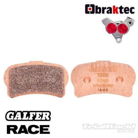 Pastiglie freno anteriori sintetizzate GALFER Braktec monoblocco