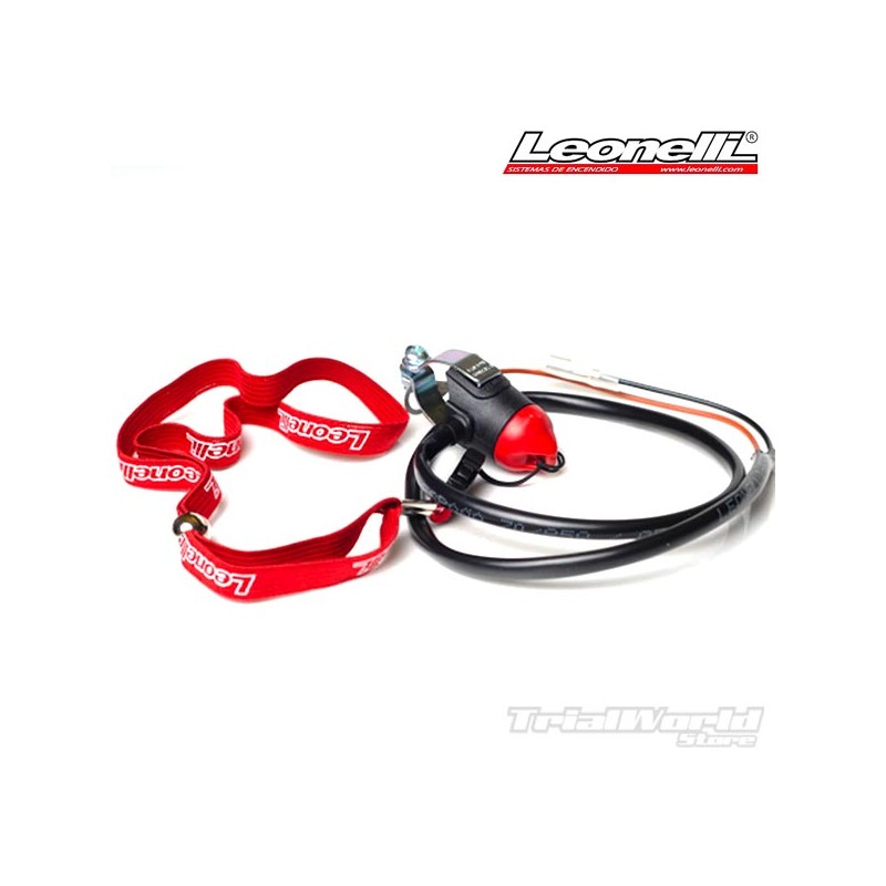 Kill button engine with magnetic lanyard Leonelli Red