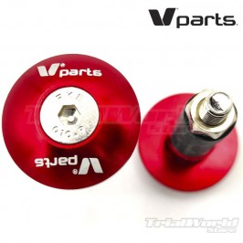 Pare-chocs de guidon rouge moto trialV-Parts