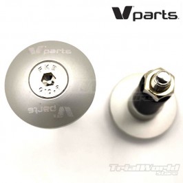 Graue Motorrad-Lenkerstoßstangen trialV-Parts